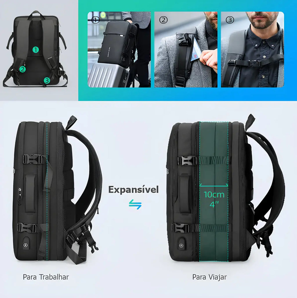 Mochila Executiva Mark Ryden Notebook 17 Expansivel Mala