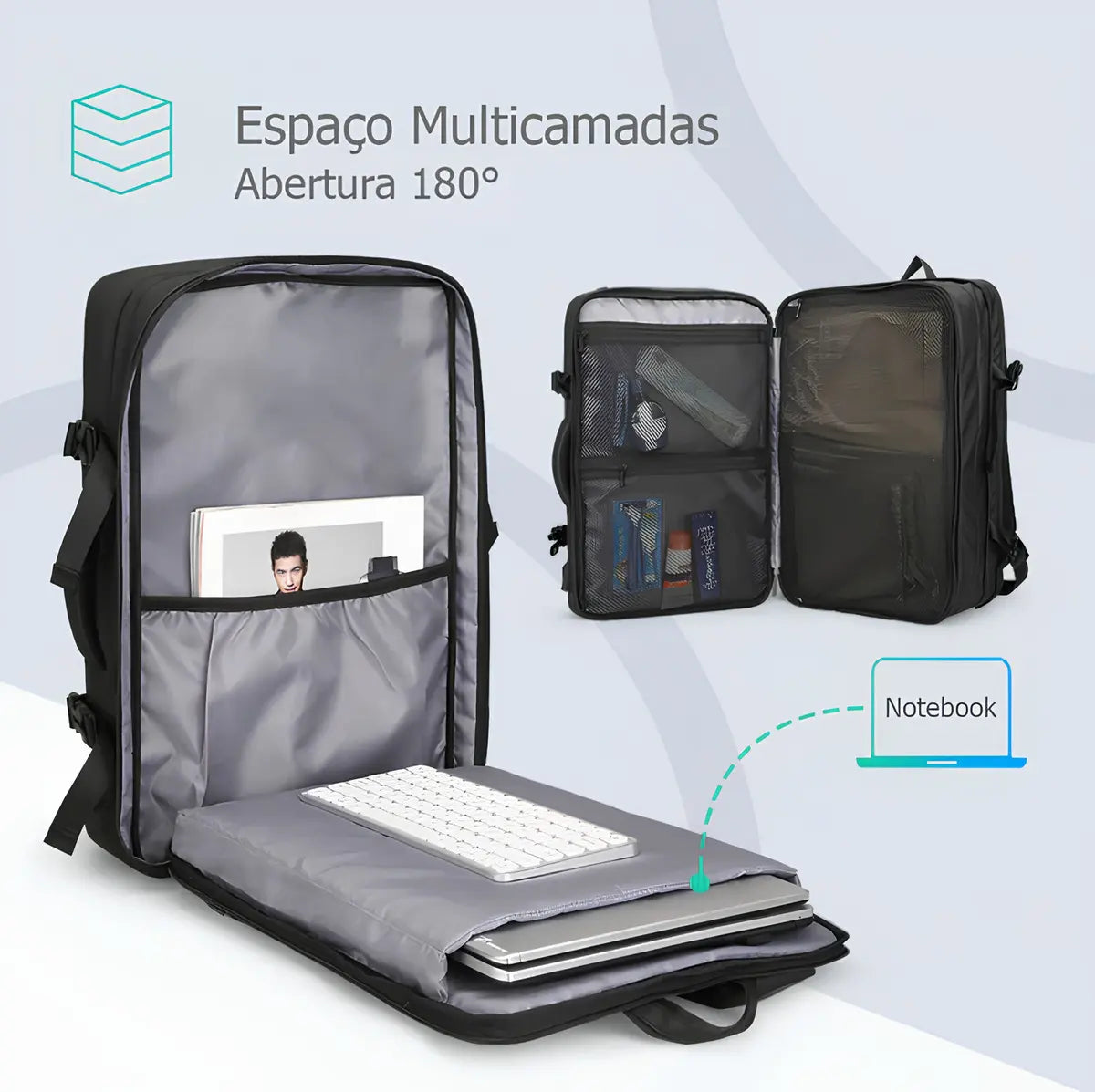 Mochila Executiva Mark Ryden Notebook 17 Expansivel Mala