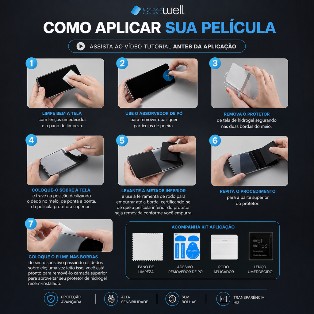 Película Hydrogel Privacidade SW SeeWell - Galaxy S26