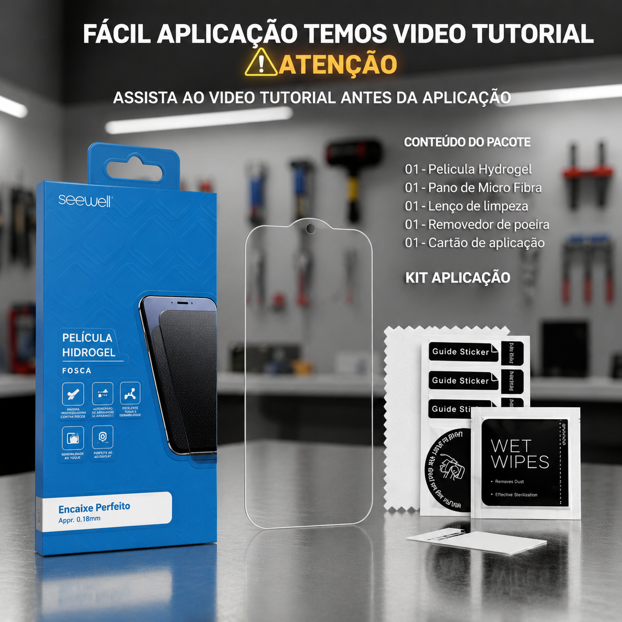 Película iPhone Hydrogel Fosca Sw Seewell - iPhone 16