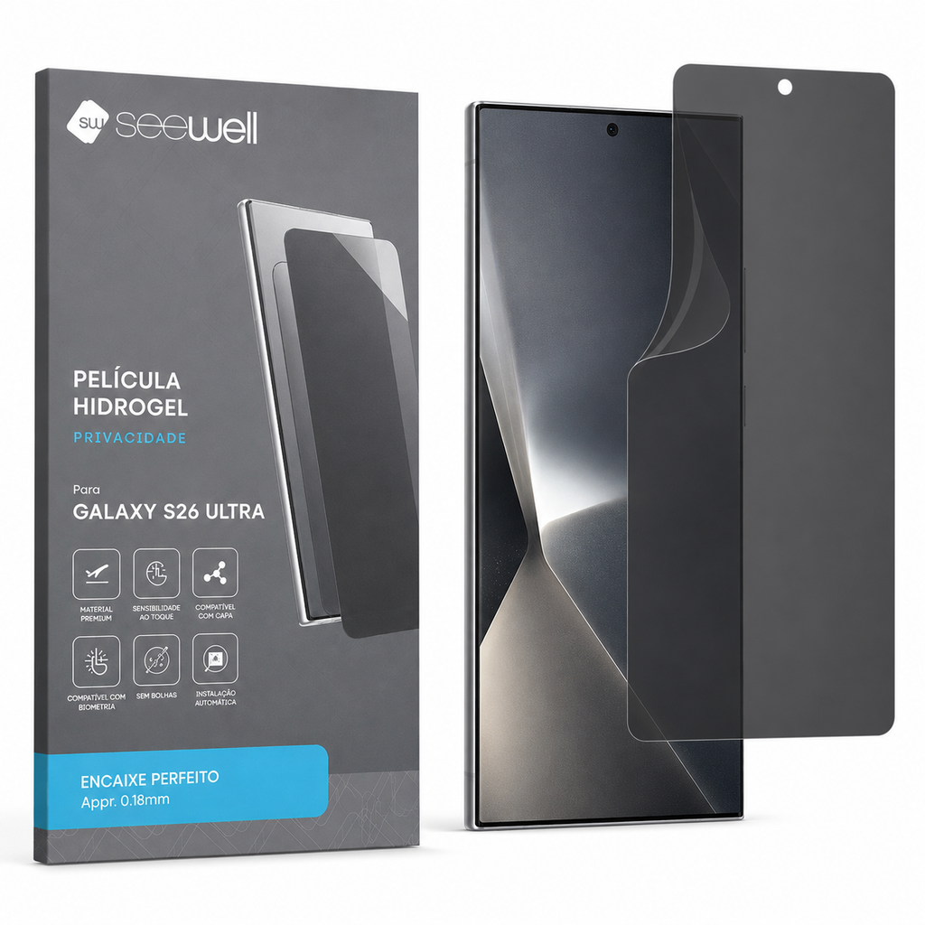 Película Hydrogel Privacidade SW SeeWell - Galaxy S26 Ultra