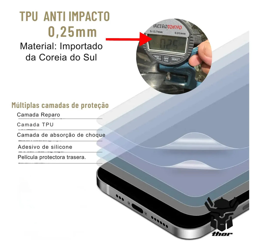 Pelicula Para Iphone 17 Fosca Tpu Anti Impacto 0,25mm
