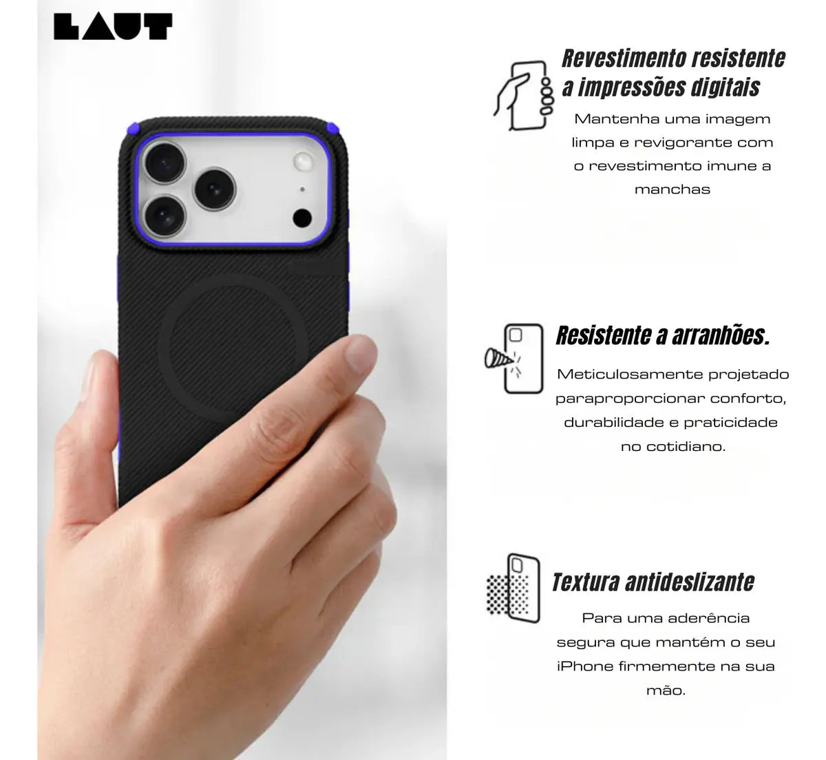 Case Laut iPhone 17 Pro - Shield Flux Azul