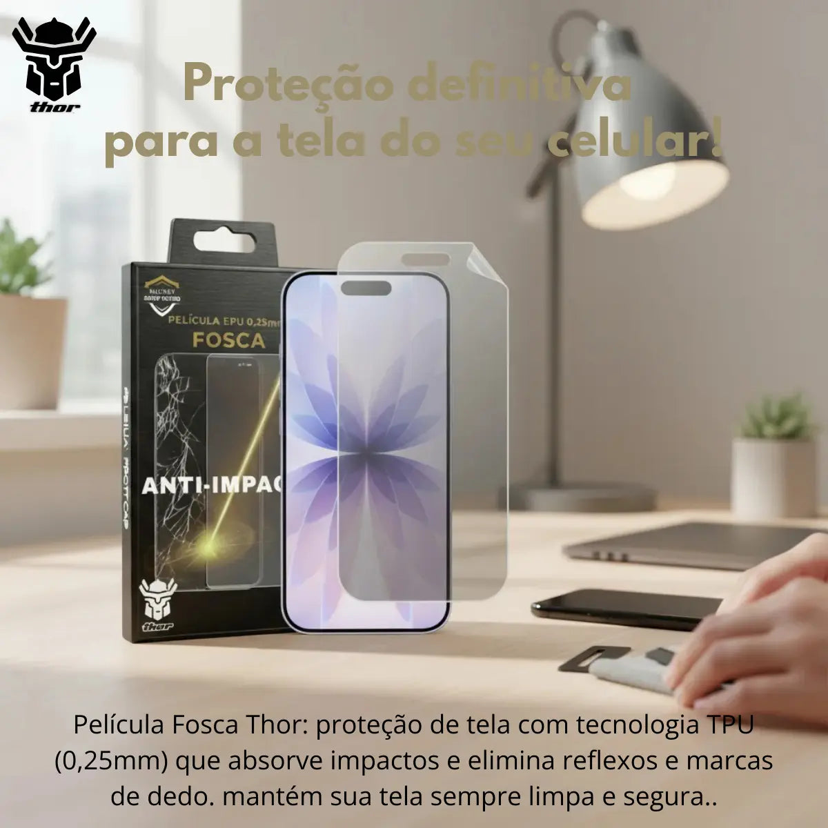Pelicula Para Iphone 17 Fosca Tpu Anti Impacto 0,25mm