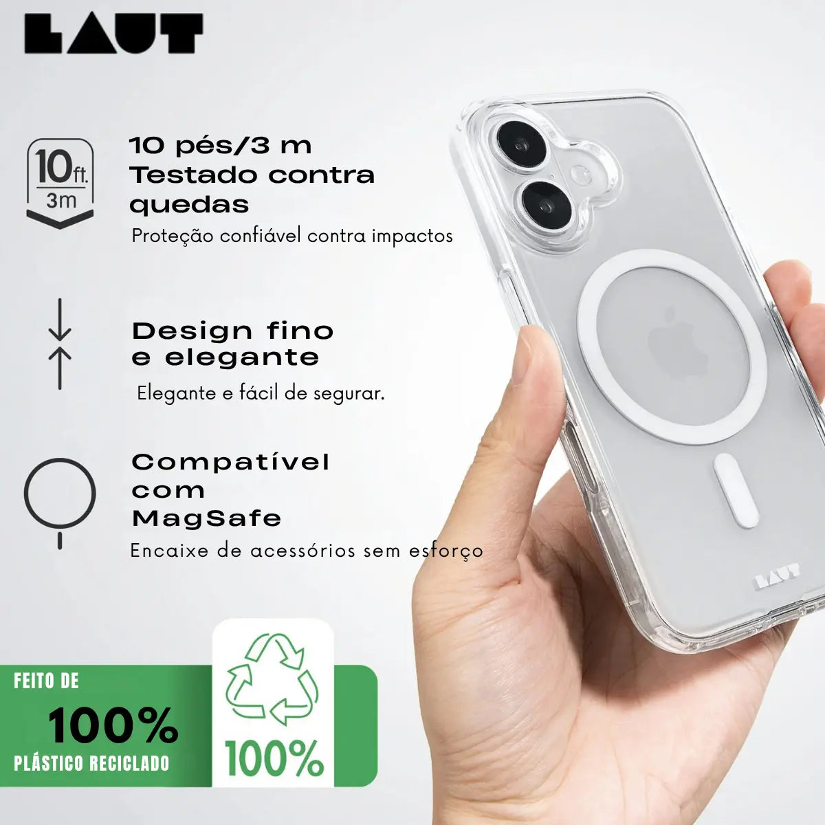 Case Laut Phone 16 - Crystal M