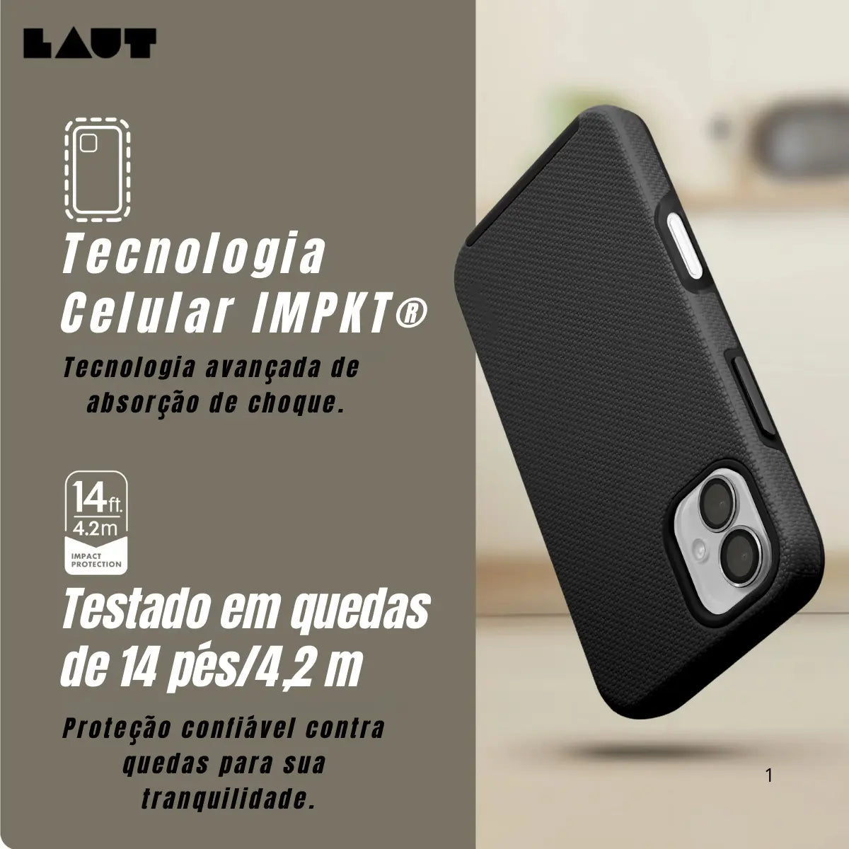 Case Laut iPhone 16 - Shield Preto