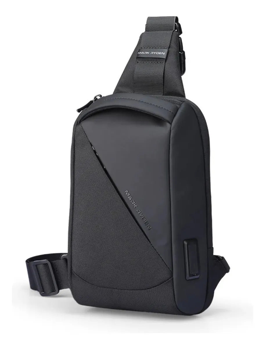 Pochete Transversal Mark Ryden ChargeSling MR127 USB RFID Preta