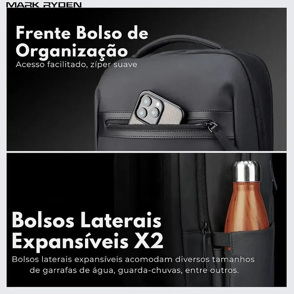 frente e bolsos laterais expansiveis - PT