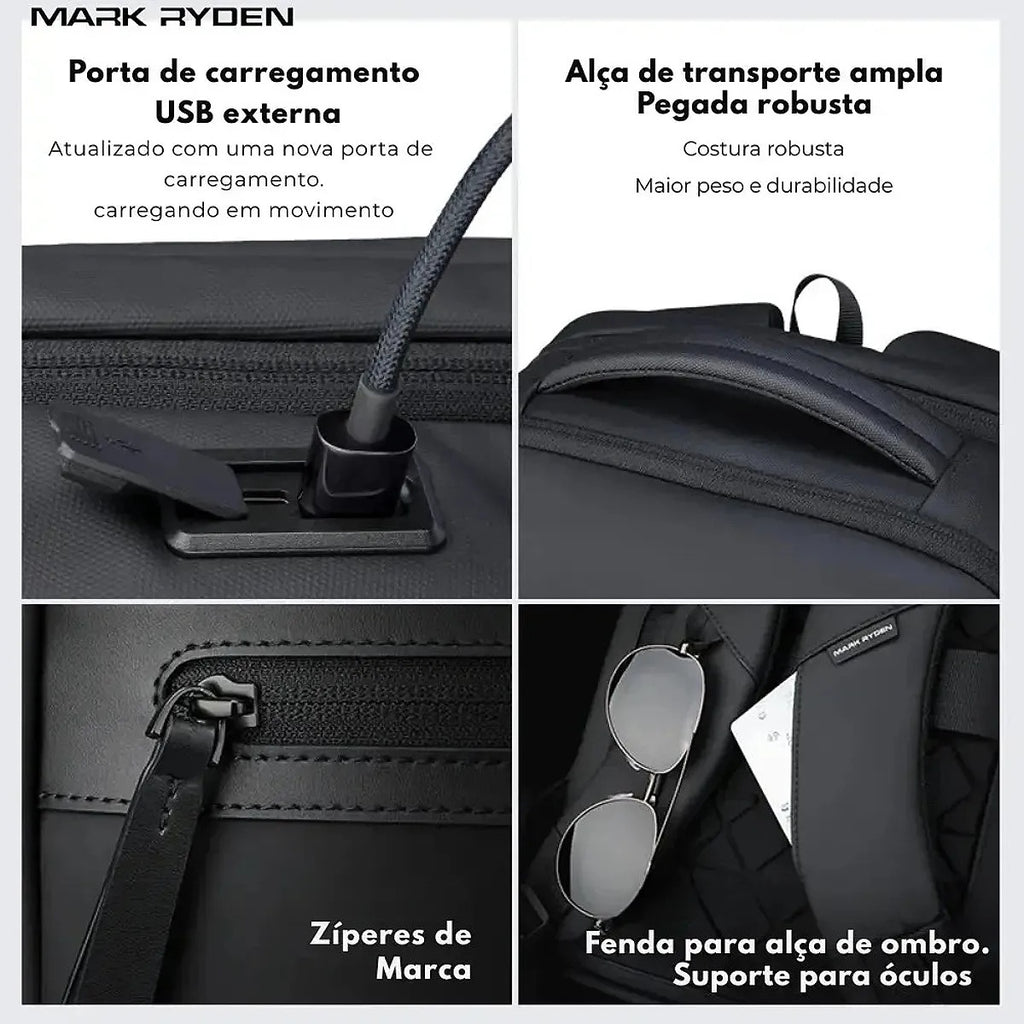 porta USB e alca de transporte - PT