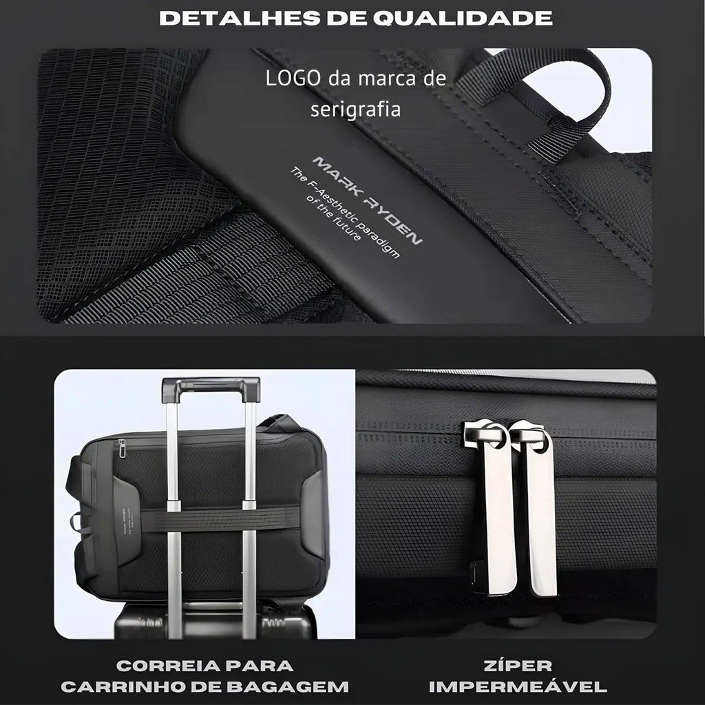 detalhes: correia de bagagem + ziper PT