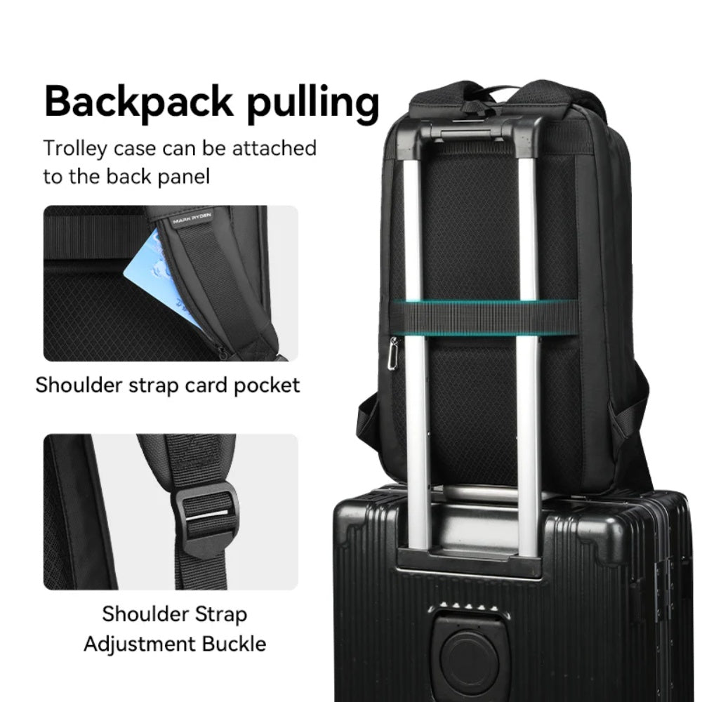 Mochila Mark Ryden Profession MR9008 15L Slim USB Notebook 15,6" Preta