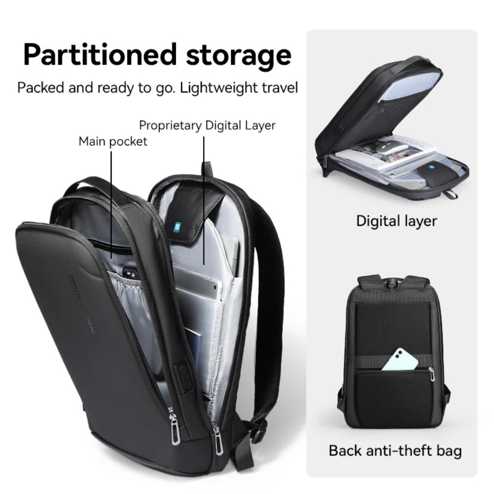 Mochila Mark Ryden Profession MR9008 15L Slim USB Notebook 15,6" Preta