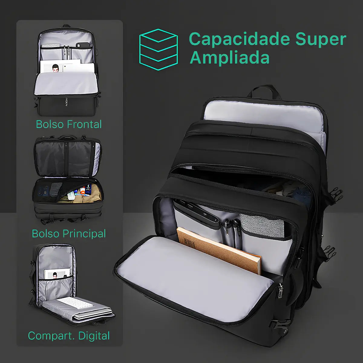 Mochila Executiva Mark Ryden Notebook 17 Expansivel Mala