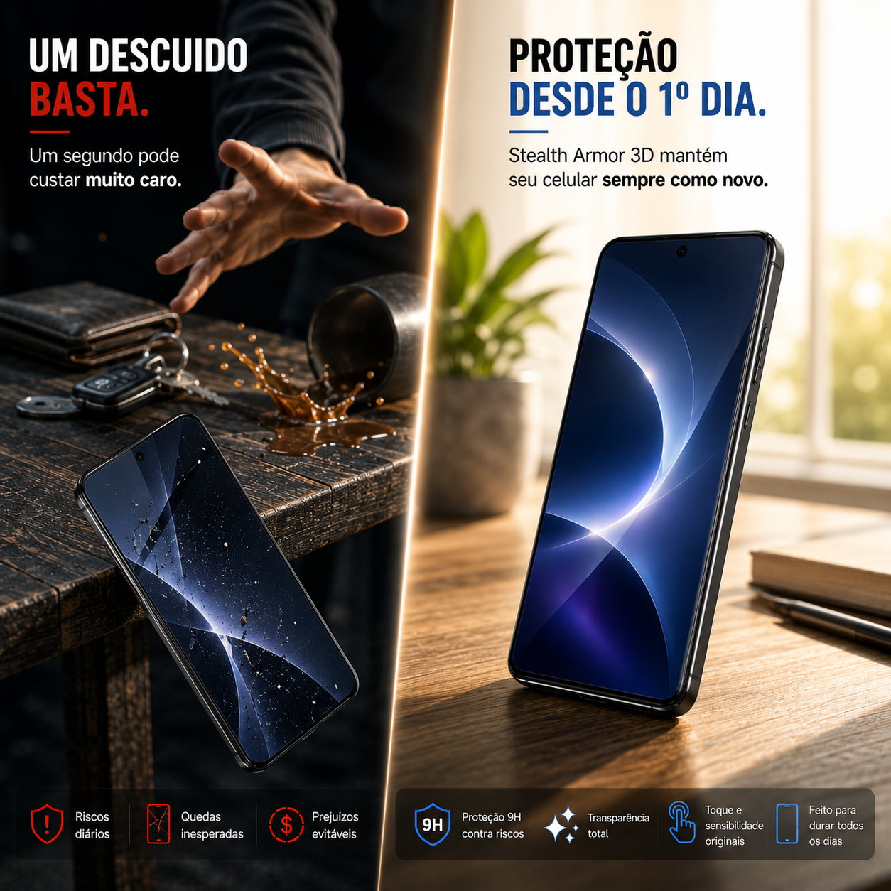 Película de Vidro 3D Stealth Armor Galaxy S26, S26 Ultra e Edge