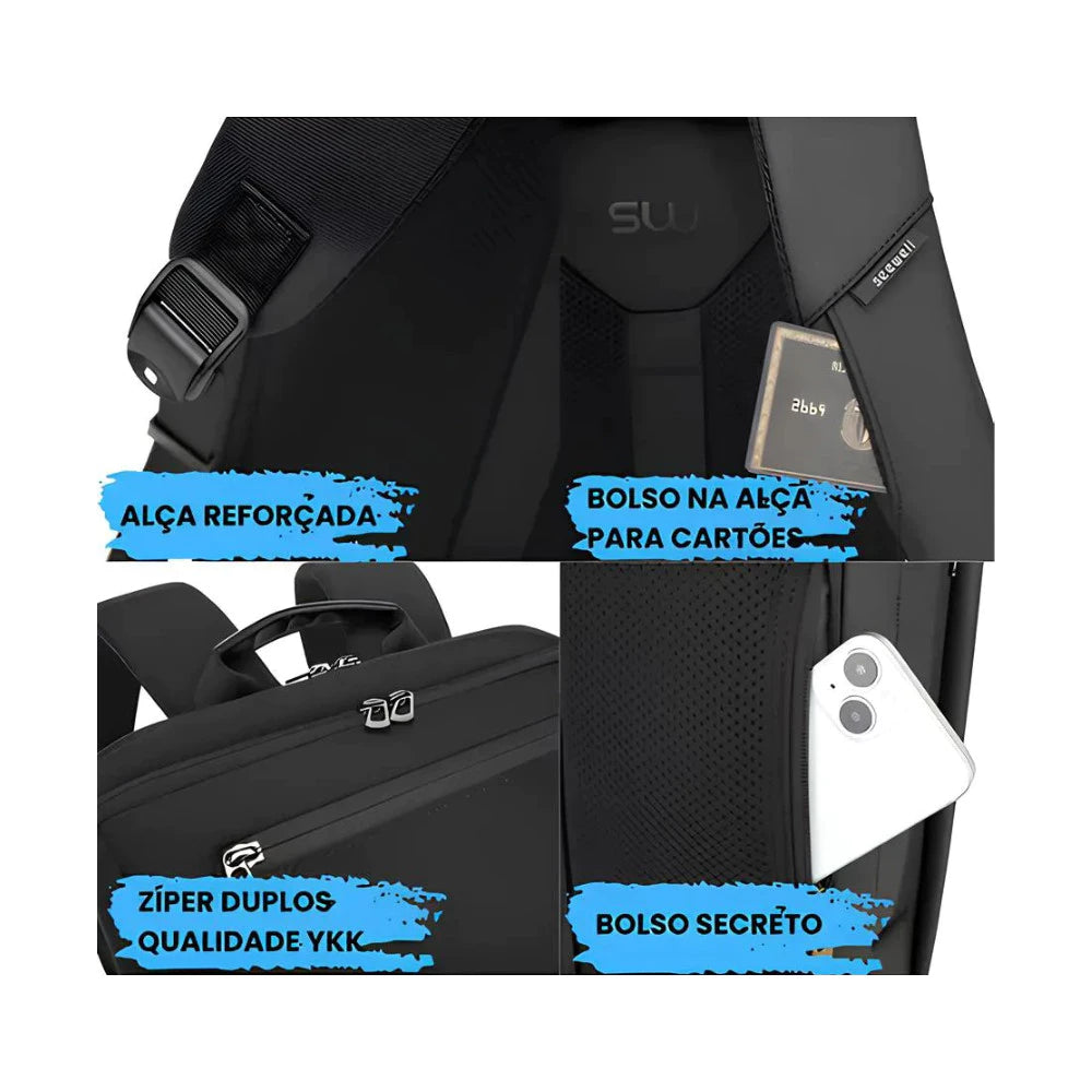 Mochila Executiva Impermeável Modelo Vertex - Seewell 7715